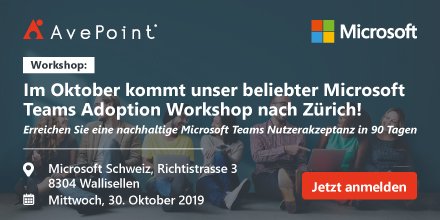 avepoint_de's tweet photo. Melden Sie sich jetzt für unseren #Teams Adoption Workshop an. Seien Sie schnell, es sind nur wenige Plätze verfügbar! https://t.co/wI5gyc0gki https://t.co/hFVghvvdf4