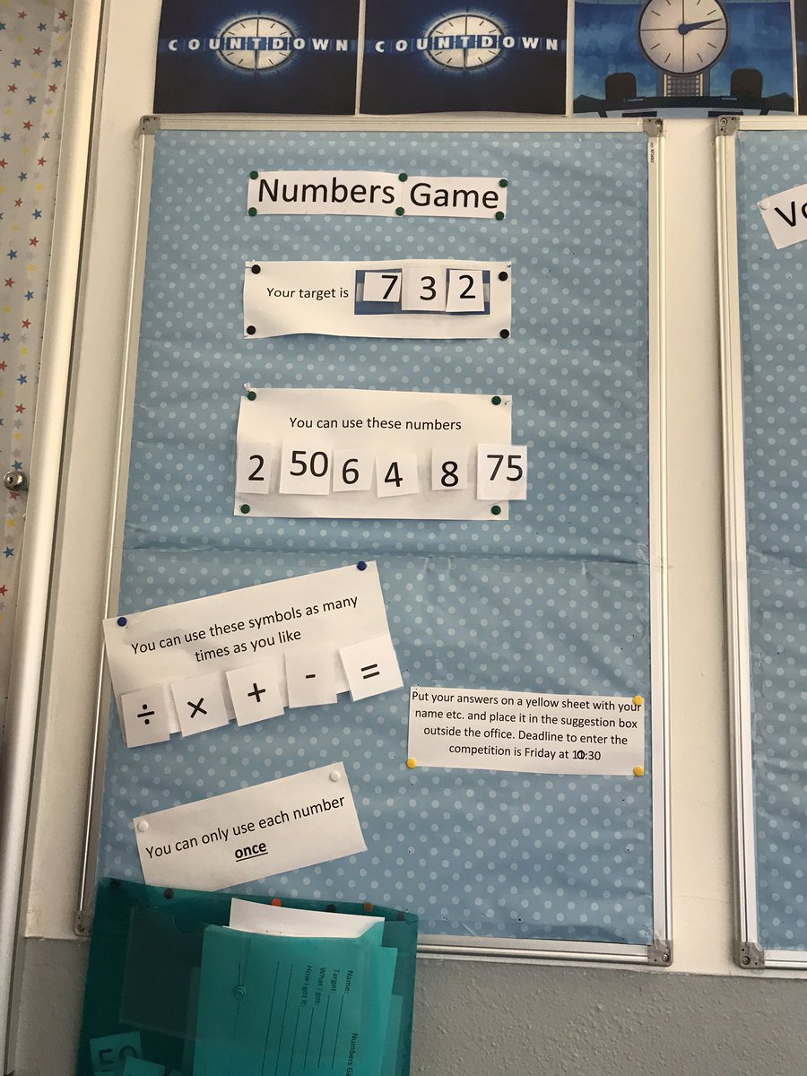 YRClondalkin's tweet image. Work it out Wednesday.... maths week #countdown #sudoku #guesswork #challenge #thinking #problemsolving @ddletb @NAYCEXEC @mathsweek @EUinmyRegion @ESF_Ireland @YClondalkin @ddletbYR @SOLASFET