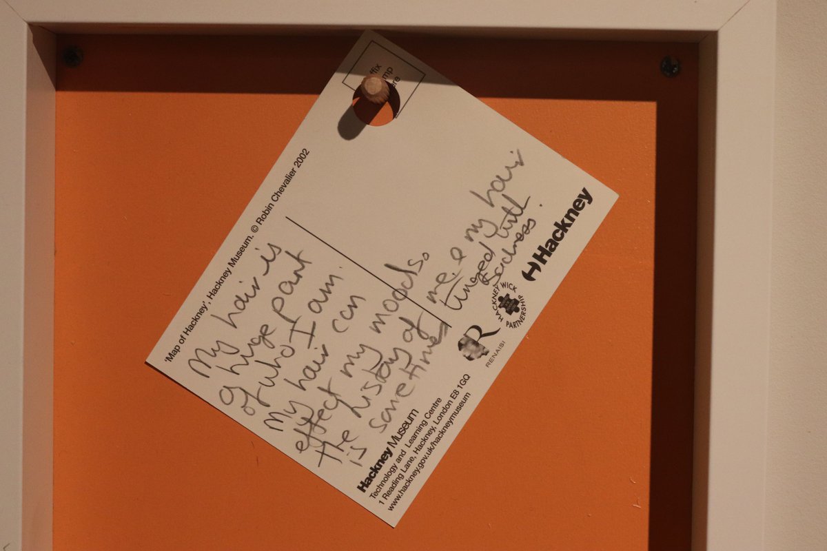 HackneyMuseum's tweet photo. Really interesting to read visitors reflections on the importance of hair:

'Curly, wavy or straight
Natural, wig or extensions
Short, medium or long
I am more than my hair
Don't judge!'

✂️✂️, come and see #HackneysGotStyle and share your thoughts! https://t.co/Jz3Mxz5gwh