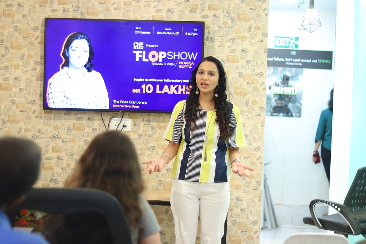 OneCoWork's tweet image. Drumrolls 
Here's a little sight of the Episode-3 of the UnFlop Show with the lady herself- Monica Gupta! We're glad to have some of the finest stories of struggles and commendable hustle.

#OneCoWork #WorkTheWayYouLove #TheUnflopShow