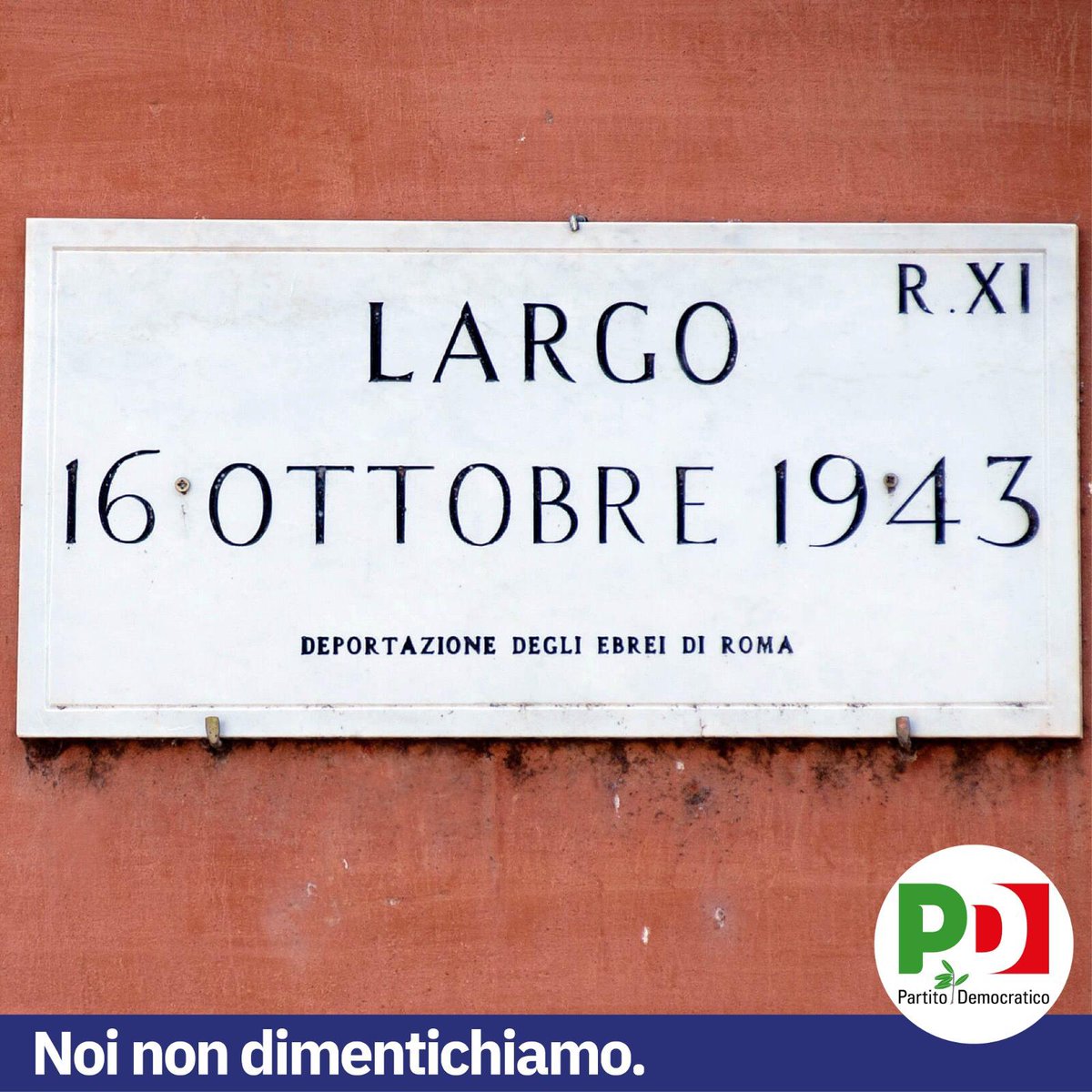 MonicaCirinna's tweet photo. Il #16ottobre1943 , 76 anni fa, il rastrellamento degli ebrei di Roma. Una ferita dolorosa per la città e per l’umanità intera. Non dimentichiamo, soprattutto adesso, di fronte a nuove guerre come quella in Siria e al continuo riemergere di violenza e odio verso ogni diversità. https://t.co/JBnrngTxN0