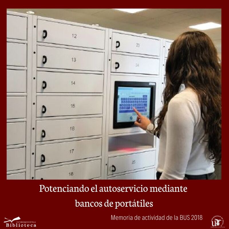 Biblioteca_US's tweet photo. Estamos potenciando el #autoservicio de #portátiles. Podrás acceder a ellos sin hacer cola en el mostrador. Poco a poco se irán sumando más bibliotecas... @unisevilla @twitCADUS @InvestigaUS #MemoriaBUS https://t.co/4ghtCqJrsk