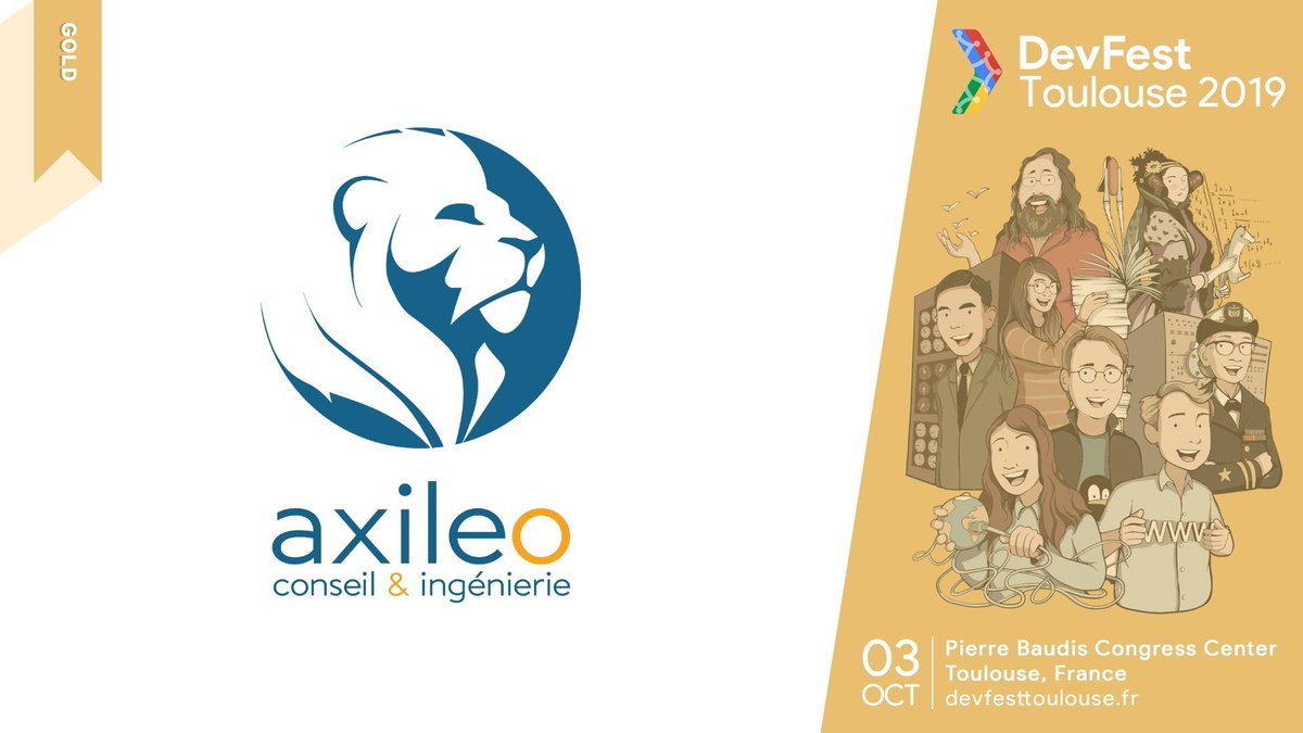 DevFestToulouse's tweet photo. Merci @AXILEO1 d'avoir été notre sponsor Gold pour la 4ème édition du #DevFestToulouse On espère revoir la crinière de votre mascotte l'année prochaine 😉 https://t.co/m65NP5vzf2
