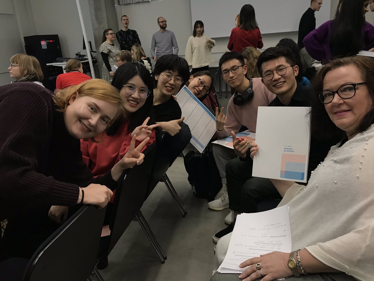 HeliHiden's tweet photo. Work well done ✨👏🏻Beautiful designs, solutions, concepts and concrete toolkits for serving our #Espoo customers better - all lean into participation, co-creation and community. Thank you #AaltoUniversity Designing for Services course #MakeWithEspoo @KulttuuriEspoo @TSinfonietta https://t.co/icRbpUsJAp
