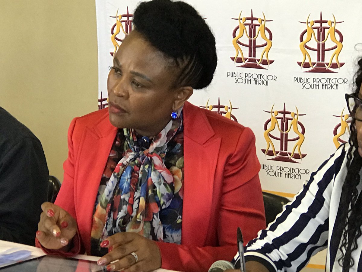 PublicProtector's tweet photo. PP @AdvBMkhwebane listening attentively to a grandmother from Zwelethemba detailing their daily struggles with services at the local clinic https://t.co/KOdRkI3jOW