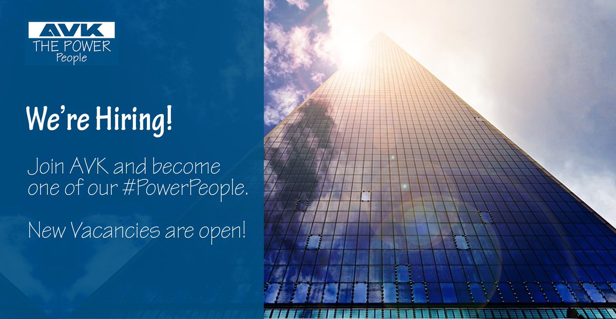AVK_Power's tweet photo. Join #AVK and become one of our #PowerPeople

#power #criticalpower  #powerpeople #hiring #recruitment

https://t.co/vFdDsjZHz9 https://t.co/ertVtzMtEi
