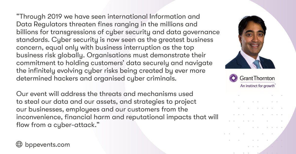 Vijay Rathour, Partner, Head of Digital Forensics &amp; Cyber Investigations at <a href="/GrantThorntonUK/">Grant Thornton UK</a>, comments ahead of the 2019 Isle of Man Risk Management Conference. To view and book, please visit our website: bppevents.com/events/iom-ris…
