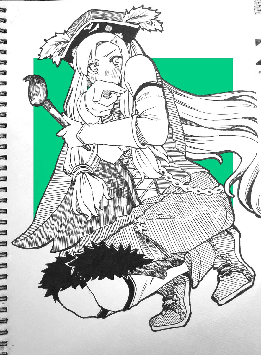 Inktober day 11
Last heroine from this series!
🌈 

#inktober #inktober2019 #inktoberchallenge #runefactory #game 
