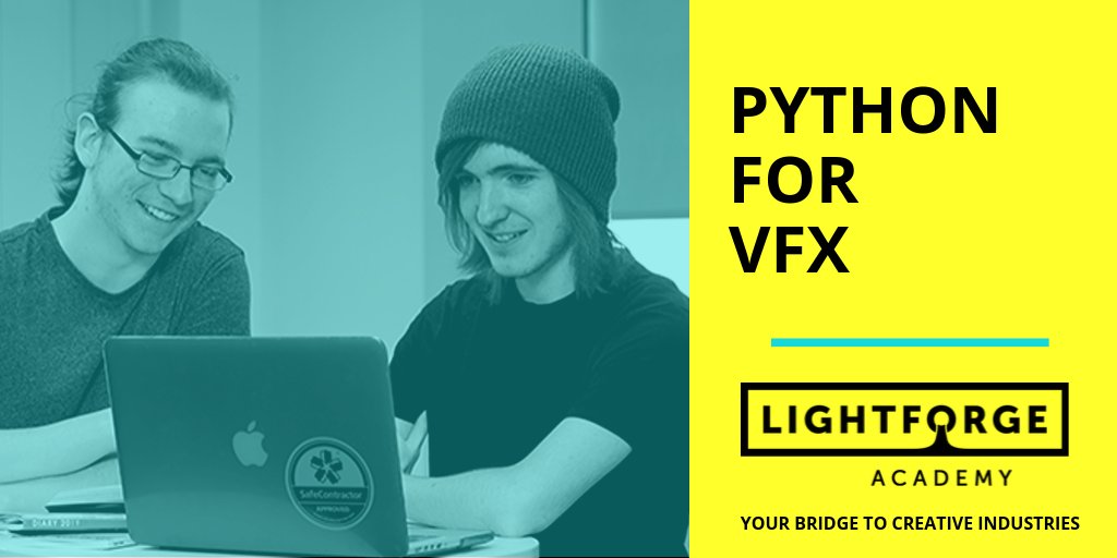 LightforgeAcad's tweet photo. #LightForgeAcademy 'Beginners Python for #VFX' course takes you through the fundamentals, putting graduates on track to their first Junior position. Sign up now for this London based course and forge your path into the #creative industries: https://t.co/5QpatqPNrB https://t.co/iGZKi46m5o