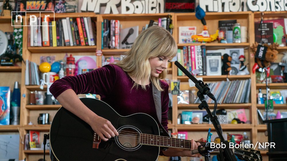 nprmusic's tweet image. &quot;Tiny Desk is one of my favorite corners of the internet,&quot; @taylorswift13 said.

We agree. 

Watch Taylor Swift&apos;s Tiny Desk concert now: n.pr/2IVx09R