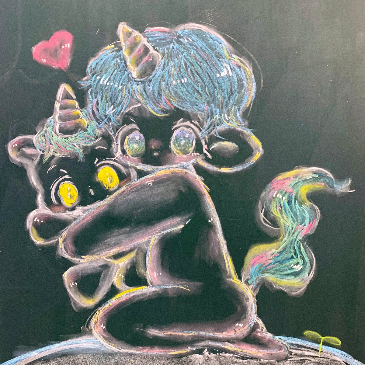 【しなこ】黒板 しなこチャンと一緒に黒板アートを描きました⛳️💖✨ しなやみいワ