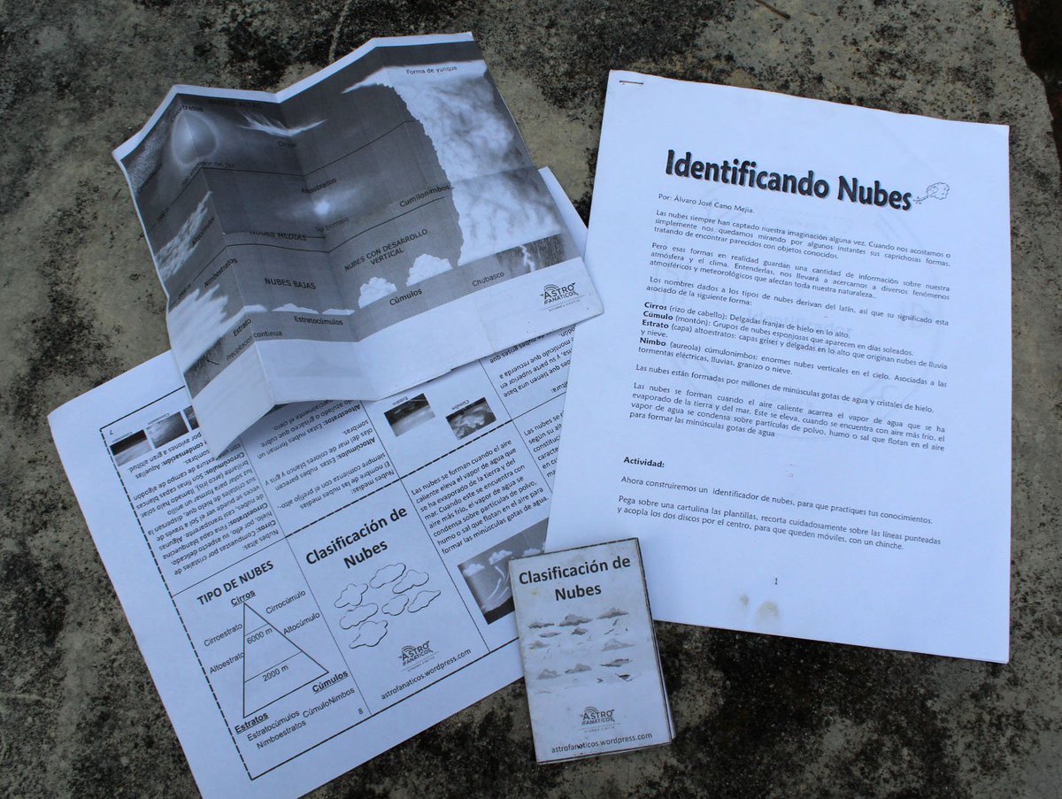 Astrofanaticos's tweet image. Mi aporte al proyecto @NASAGO #fallcloudchallenge Una guía y actividades para aprender más sobre las nubes. Espero les sirva. @NASA_es @GLOBE_Colombia @GLOBEProgram @globeargentina @astrosvd @programaondas #theGLOBEprogram #GLOBEobserver
app.box.com/s/ni5ccr5z0s0e…