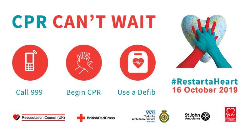sigalley's tweet image. It’s #RestartAHeartDay and myself and @liholding are delivering first aid and AED training to around 45 people at @LivUni for the LBIH and @RCP_North @RCPLondon teams on behalf of @stjohnambulance Looking forward to a great session and creating some more #lifesavers #RSAH2019