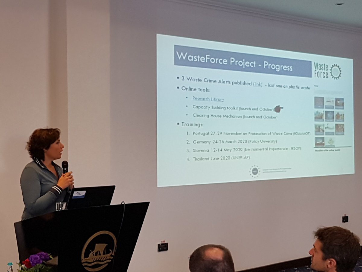 @Ambiendura #projectmanager Nancy Isarin of #IMPEL presenting #wasteforce at  #waste and #tfs conference Bucharest
