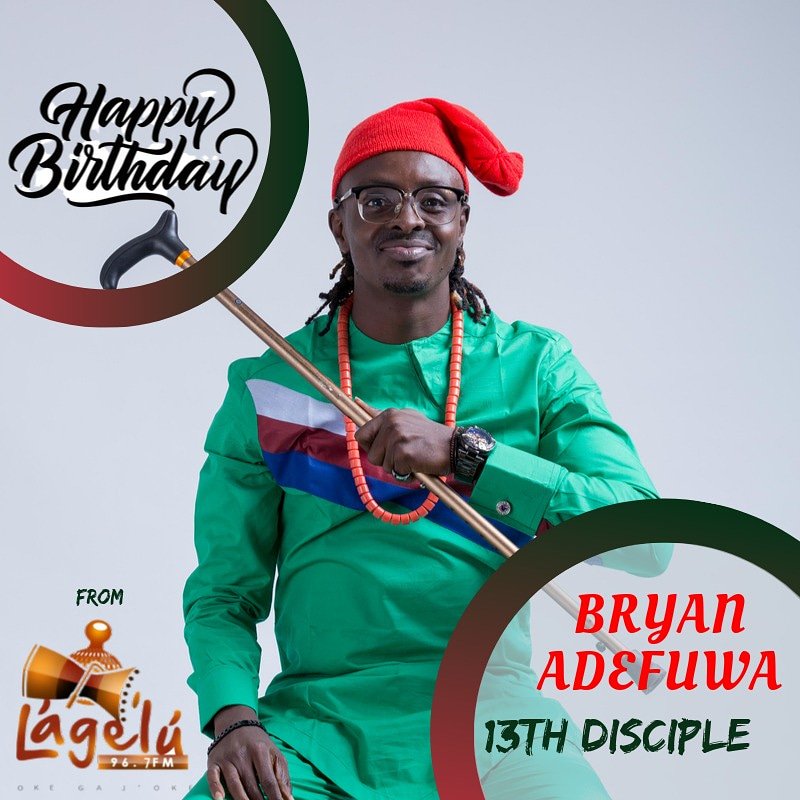 LageluFM967's tweet photo. Happy Birthday To Bryan Adefuwa Oluwagbemiga @da13thdisciple1 May the new year bring forth good tidings. We wish you a gorgeous and happy birthday... from #Lagelufm967
#HappyBirthday
#13thDisciple
#LifeOfAnOAP
#Lagelufm967 https://t.co/TMt1d8Alyd