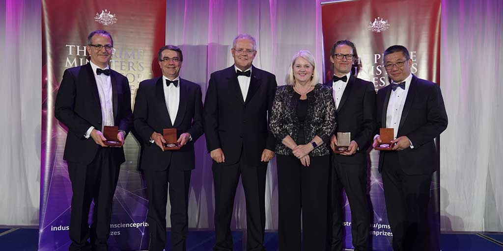 ScienceGovAu's tweet photo. Congratulations to the team from @WEHI_research, recipients of the 2019 Prime Minister’s Prize for Innovation. #pmprizes https://t.co/bzeOjDn93F