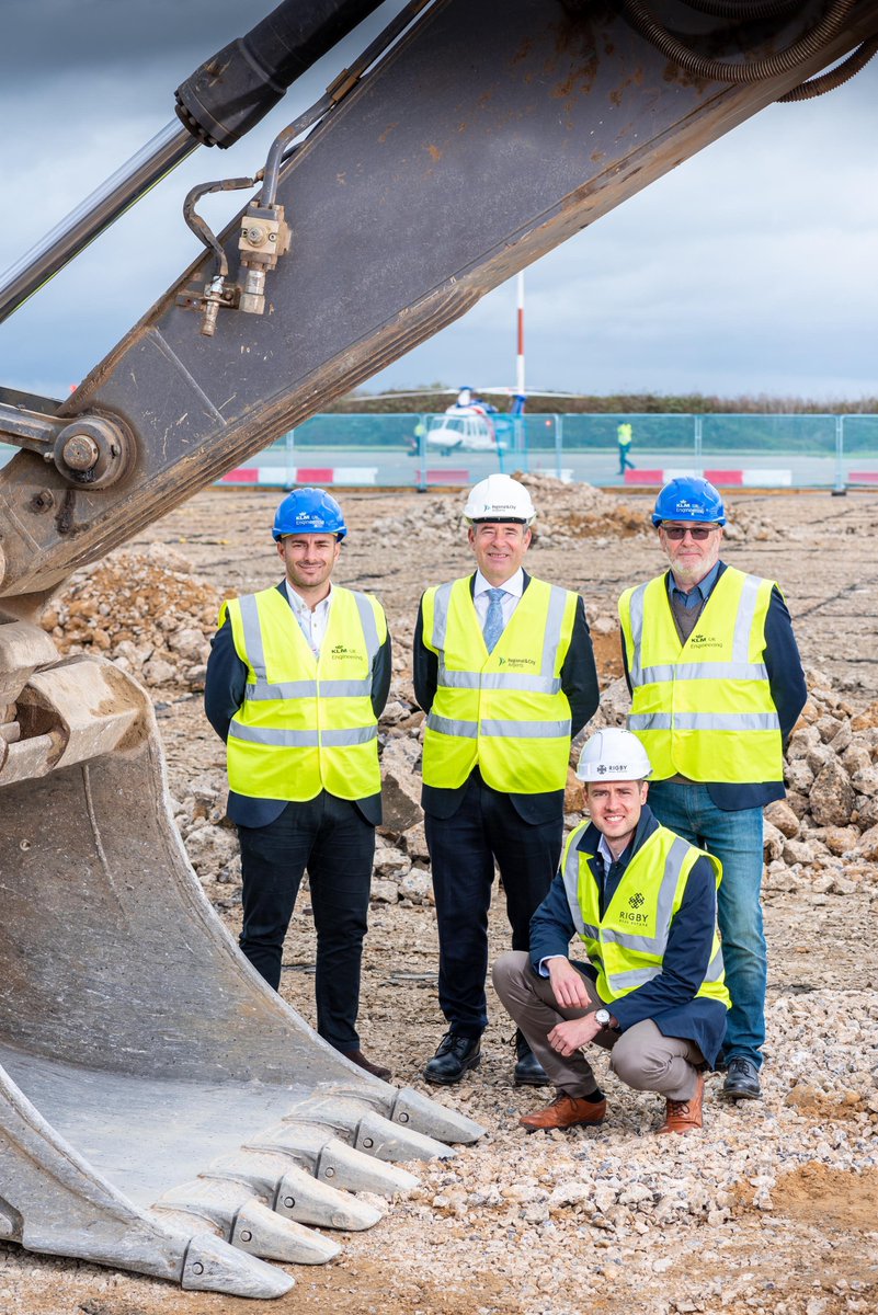 RigbyRealEstate's tweet photo. @RigbyRealEstate is delighted to have broken ground on the construction of a new £7m hangar and workshop facility for @KLM_UK Engineering at @NorwichAirport https://t.co/6HTYeMWJFt