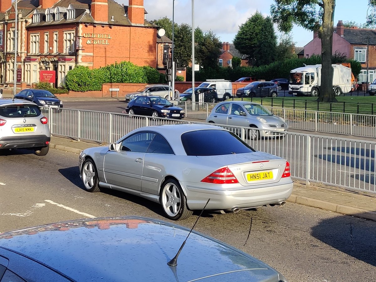 Super clean CL55 AMG with period correct wheels. One of the early ones. #ViewFromTheBus