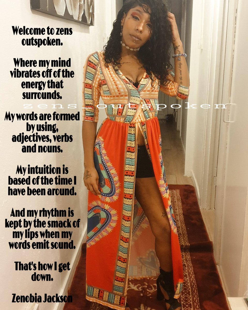 ZOutspoken's tweet photo. Another little introduction 
Poet: Zenobia Jackson 
Insta@zens_outspoken 
.
.
#copywritten #poetry_lovers #poetrycommunity #poetries_writer #spokenwordpoetry #spokenword #WritingCommunity #writers #WritingCommnunity #Blacktwitter #BlackGirlMagic #BlackGirlsRock #highereducation https://t.co/3uzr0ihvbA