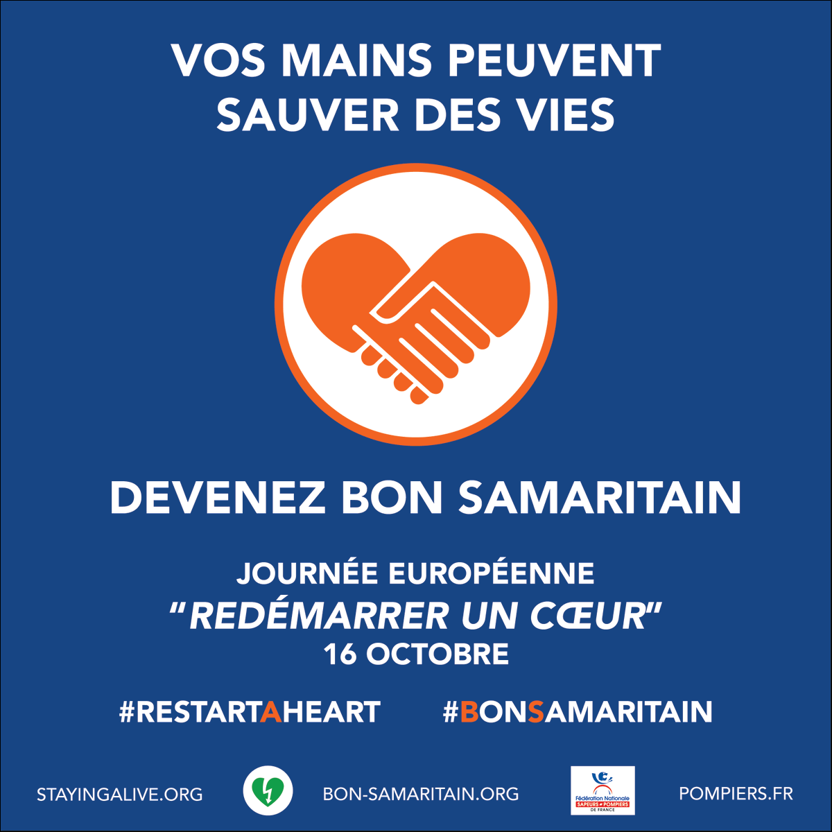 sdis31officiel's tweet photo. Aujourd’hui, c’est la journée européenne « redémarrer un cœur ». Chaque année, près de 50 000 personnes sont victimes d’un arrêt cardiaque. Vous aussi, formez-vous au #PSC1 avec l’@udsp31 et devenez @BonSamaritainFr.
➡️ https://t.co/8mFHSri7vG https://t.co/Z0Qa3XCQ7P