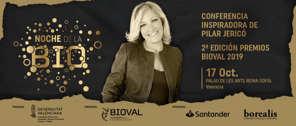 BIOVAL (@bioval_es) on Twitter photo Mañana celebramos la #NocheBIO donde se entregarán los #PremiosBioval 🏆y la conferencia <a href="/PilarJerico/">Pilar Jericó</a>.
📍<a href="/PalauDeLesArts/">Palau de les Arts Reina Sofía</a>
¡Os esperamos! 🙌
Para más información 👉 buff.ly/2mCjpfV Mañana celebramos la #NocheBIO donde se entregarán los #PremiosBioval 🏆y la conferencia <a href="/PilarJerico/">Pilar Jericó</a>.
📍<a href="/PalauDeLesArts/">Palau de les Arts Reina Sofía</a>
¡Os esperamos! 🙌
Para más información 👉 buff.ly/2mCjpfV