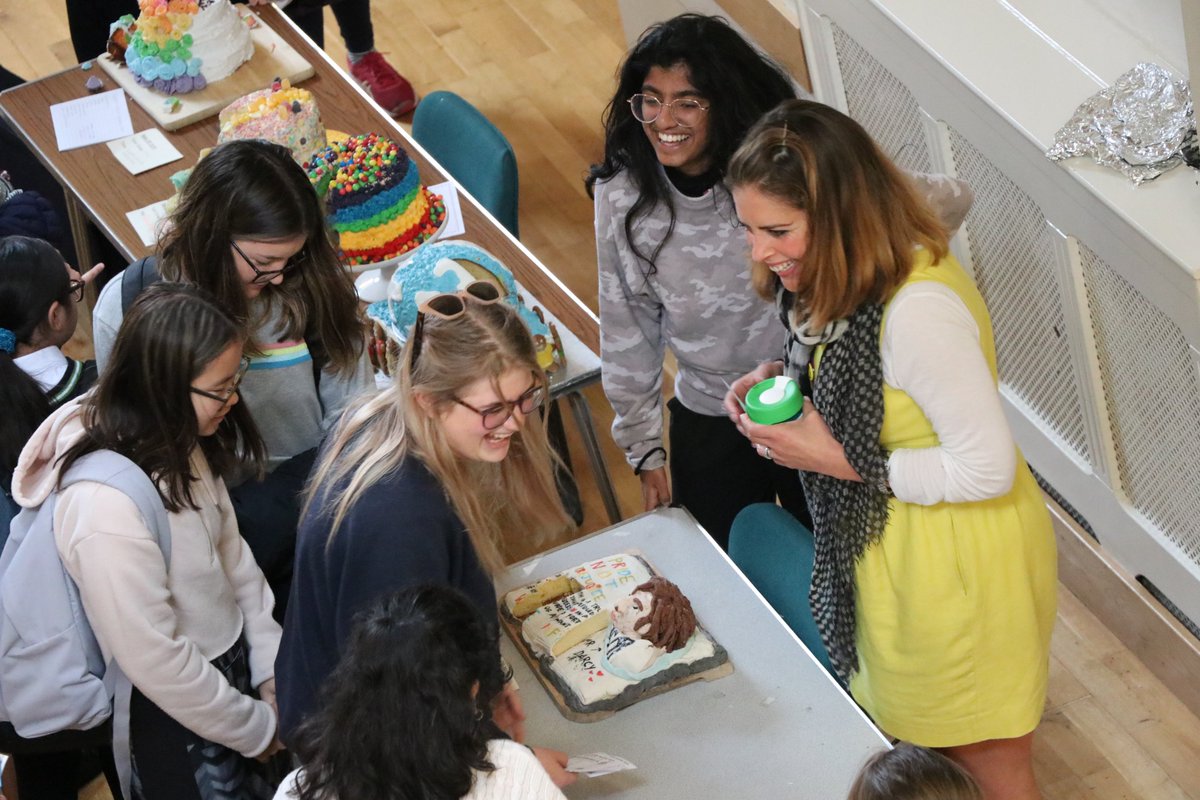 WimbledonHigh's tweet photo. @Head_WHS @SeniorDeputyWHS @Sixth_WHS @HeadGirls_WHS @GDST Voting time earlier at break... which one will win? We'll find out soon! #WHSPrideWeek #BakeOff #WorldFoodDay https://t.co/mm6CqyYQ5l