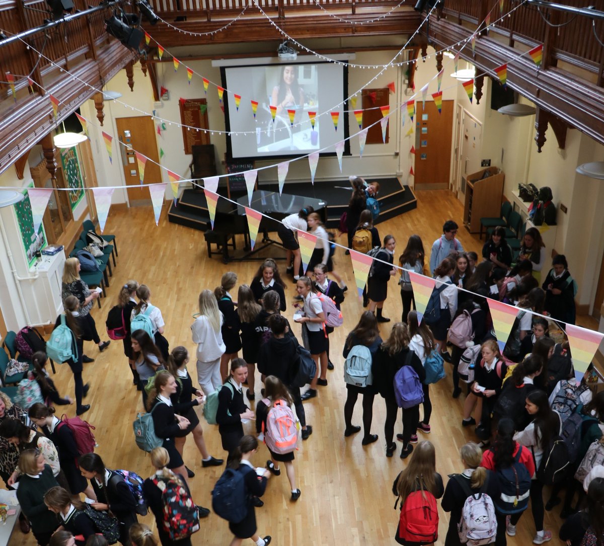WimbledonHigh's tweet photo. @Head_WHS @SeniorDeputyWHS @Sixth_WHS @HeadGirls_WHS @GDST Voting time earlier at break... which one will win? We'll find out soon! #WHSPrideWeek #BakeOff #WorldFoodDay https://t.co/mm6CqyYQ5l