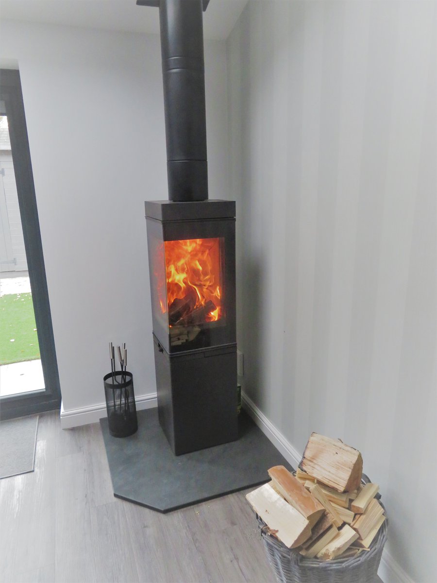 Great photos yesterday. We completed this @scanstoves_uk  Scan 80 contemporary stove installation recently in Tamworth. View the full install information here 👉 bit.ly/35BuC1O