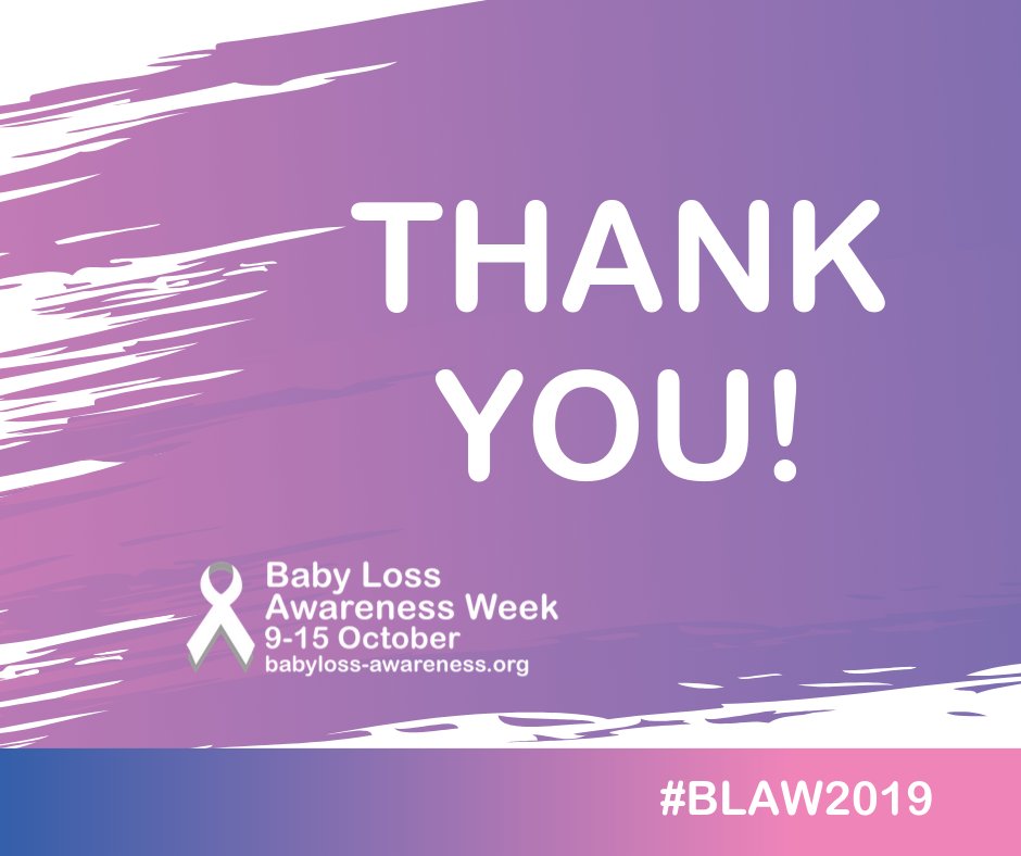 Thank you to everyone who took part in #BLAW2019 ✨

To those who lit a candle for #WaveOfLight, our ambassadors &amp; partners, all #pinkandblue buildings, events &amp; ribbon displays, and those who shared their story to raise awareness of #babyloss 

Together we broke the silence 💖💙