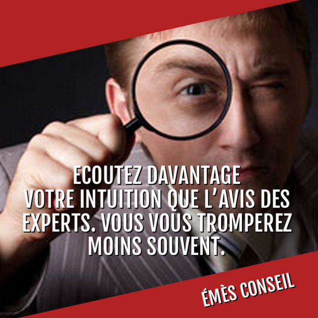 Suivez votre instinct #formation #vente Émès Conseil emesconseil.com