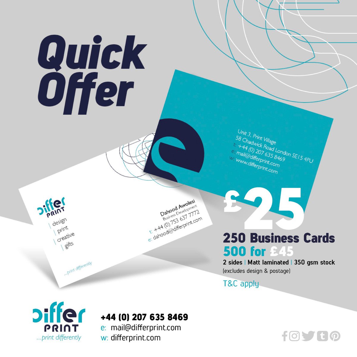 differprint's tweet photo. Grab the offer while it lasts. #business #businesscards #corporateevents #events #meetup #network #networking #networkingevent #differprint #printdifferently #london #peckham #printvillagepeckham https://t.co/TXC3G3YQ7k