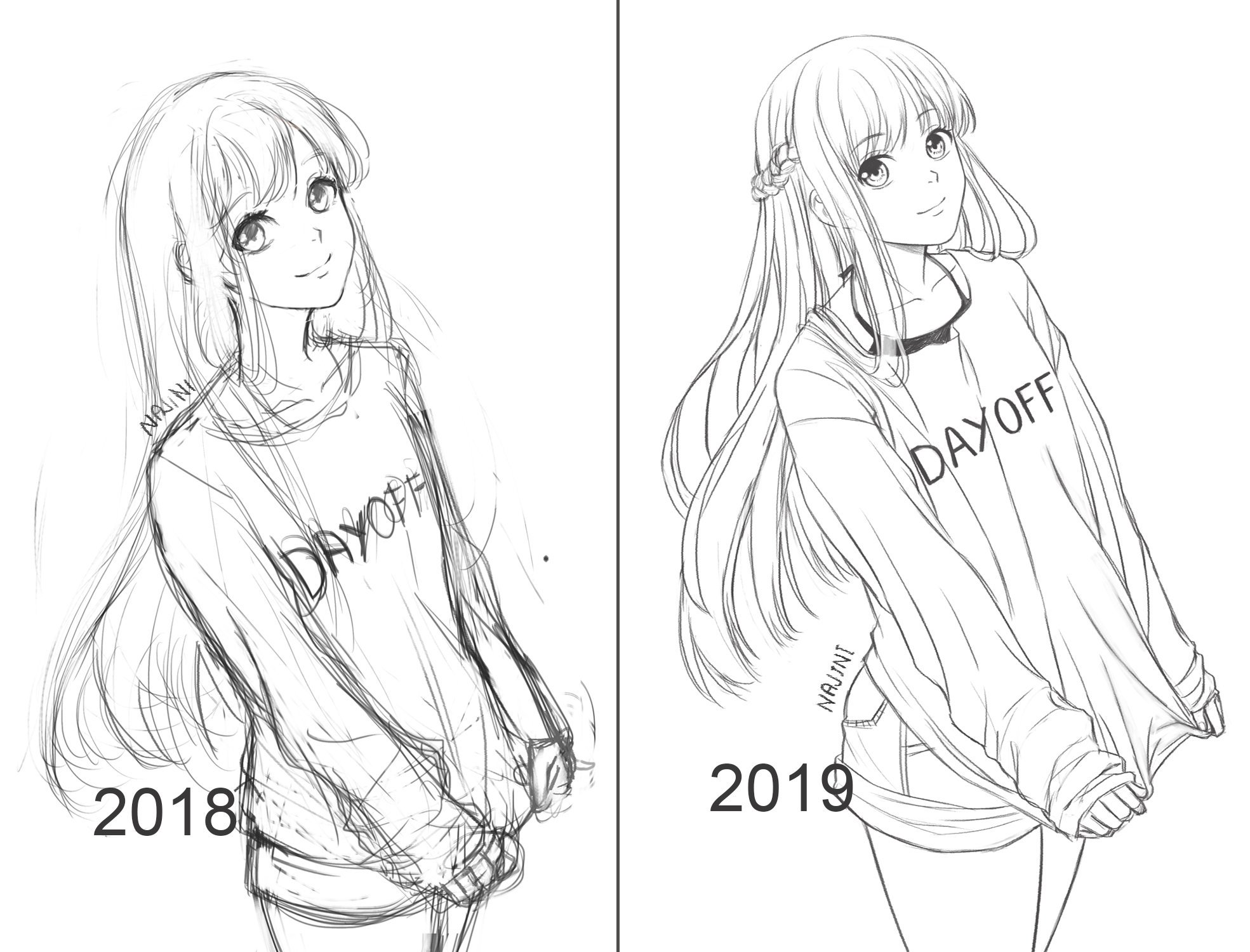 How to Draw Anime Girl Base With Hair 