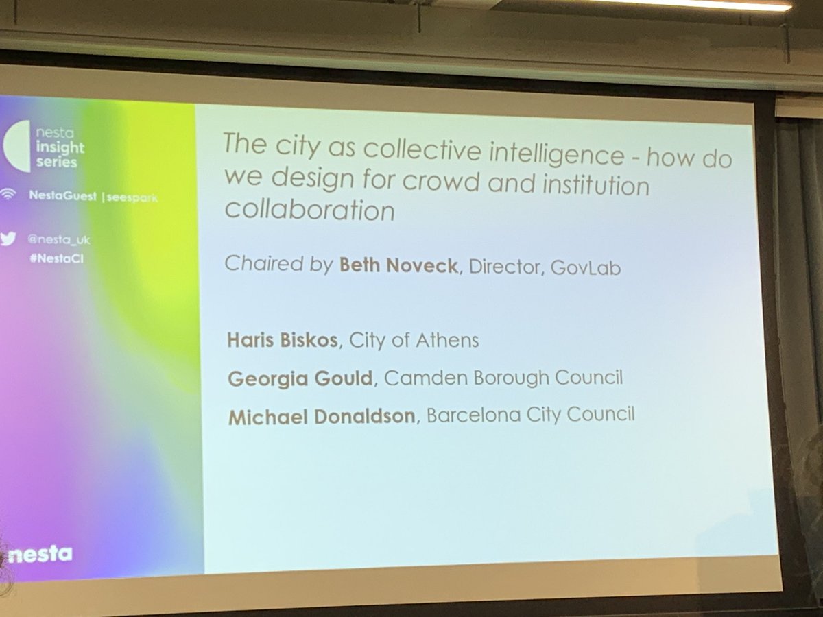 Elena_Como's tweet photo. #City as #Collective Intelligence: come ridisegnare la collaborazione tra cittadini e istituzioni? Raccontano esperienze @nesta_uk #NestaCi le città di Atene, Barcellona e Londra. Bella domanda anche per chi si occupa di #rigenerazione #urbana! @lamadca https://t.co/eLLSk7kbQb