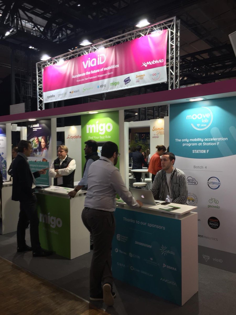 Nos #startups de la #mobilité du <a href="/Moove_lab/">Moove Lab</a> sont aussi présentes aujourd’hui et demain sur <a href="/AUTONOMY/">AUTONOMY</a> qui vient d’ouvrir ses portes hall de la Villette! Retrouvez <a href="/Hopways_France/">Hopways</a> <a href="/geovelofr/">Geovelo</a> <a href="/antismog_co/">antismog.co</a> <a href="/my_anatol/">My Anatol</a> <a href="/follow_eiver/">eiver</a> présents sur le stand <a href="/via__id/">Via ID</a>