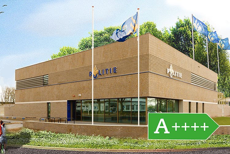 Politiebureau Uden scoort hoogste mogelijke energielabel, klasse A++++! Met dank aan Adviesbureau Van de Laar,  Nelissen ingenieursbureau, <a href="/vdheijdenbouw/">Van der Heijden</a> en basisteam Maas en Leijgraaf @PolitieUden! #energie #duurzaamheid #architectuur
