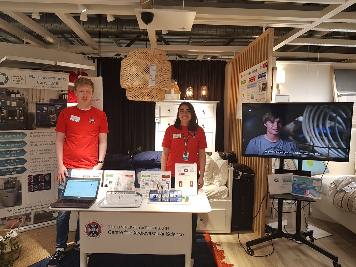 CortisolNetwork's tweet image. Talking Stress today @IKEAEdinburgh with "Stress Busters" @MidlothSciFest #EdUniCvs Talk to our scientists about Cortisol in humans, horses &amp;amp;whales, Mass Spectrometry &amp;amp; try mini Chromatography @EdinburghCRF @WhaleWiseLive @EdMassSpecCore @ScienceUoE