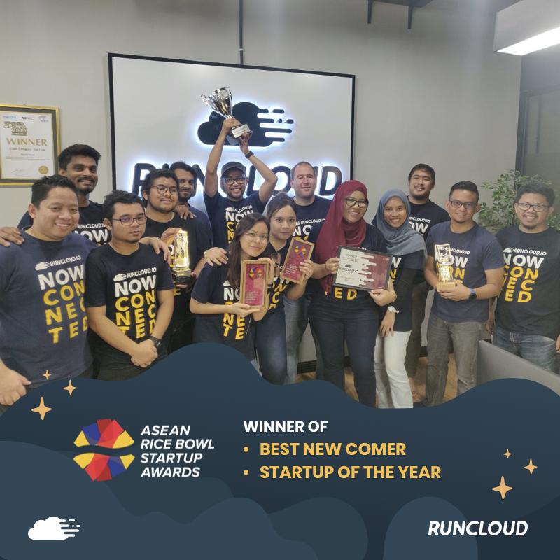 runcloud's tweet photo. 🏆 WINNERS 🏆

We won 2 awards under the following categories at @RiceBowlAwards 

🥇 Best New Comer

🥇 Startup of the Year

We want to dedicate these awards to our users for their valuable feedback &amp; trust.

We promise to continue simplifying your cloud journey... https://t.co/FWVuu6dQ3F