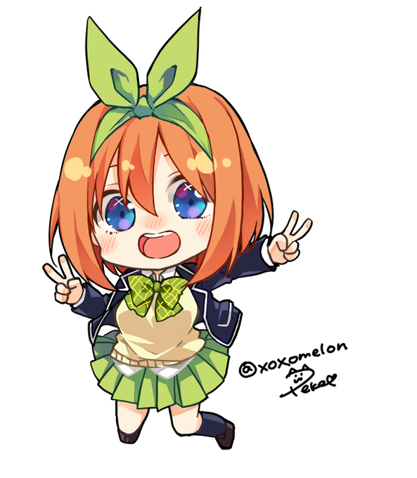 ぺけ🍎3/22せんアカ15【ん25,26】さんがTwitterに投稿した中野四葉(五等分の花嫁)のイラスト。