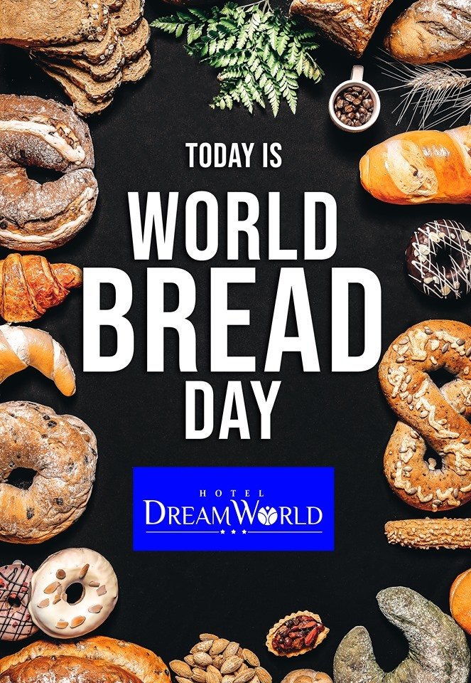 hoteldreamworld's tweet photo. Bread is considered as one of the staple foods all over the world. So, what’s your favorite? Go and get some of that favorite bread of yours. Happy World Bread Day from Hotel DreamWorld! 

#HotelDreamWorld
#DreamBig https://t.co/LLuWSb9NVy
