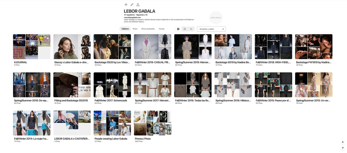 En nuestro #Pinterest toda nuestra trayectoría: colecciones, backstage y recopilación de apariciones en medios: pinterest.es/leborgabala/ #leborgabala #leborgabalaFW1920 #pinterest