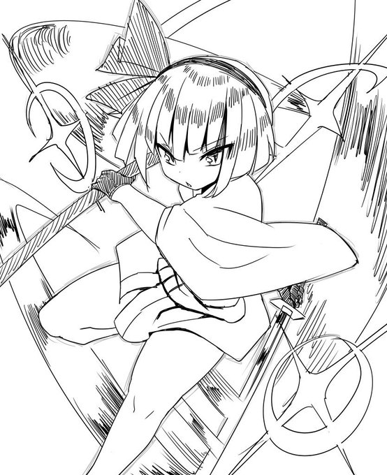 昨日のお題(」・ω・)」
#深夜の真剣お絵描き60分一本勝負 