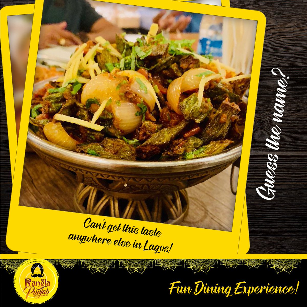 RanglaPunjabNG's tweet photo. HAPPY WORLD FOOD DAY!๐
Foodies, Can you guess this dish? .
.
.
#RanglapunjabNigeria #RanglaPunjab #food
#Spotofthemonth #restaurant #restaurantinlagos #fries #foodporn #eatinginlagos #eatingout #goodfood #worldfoodday2019 #WorldFoodDay https://t.co/rF0opwWB4C