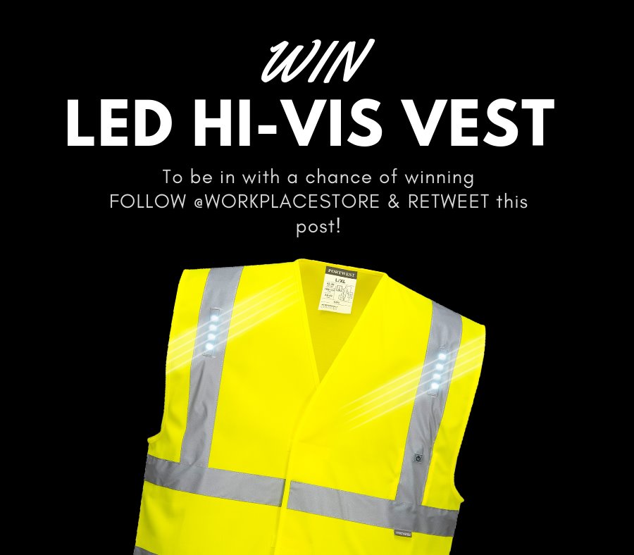 WorkplaceStore's tweet image. It won&apos;t be long until the nights start to get dark earlier... the @Portwest Vega Vest offers excellent visibility in all lighting conditions. We’re giving you the chance to #win one, FOLLOW @workplacestore &amp;amp; RETWEET this post!