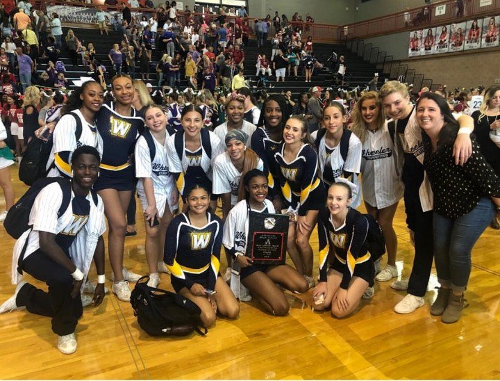 1st place in Coed!!? #WheelerCheer #Cheer #WheelerHigh #CheerComp #Cheerleaders #win