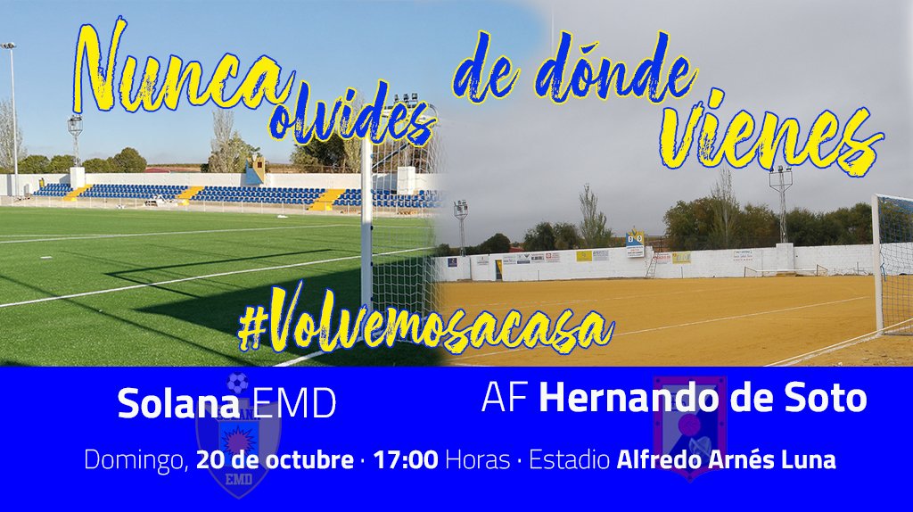 SolanaEMD's tweet photo. El domingo #VolvemosaCasa, lo hacemos en un estadio 🏟🏟 por el que durante muchos años hemos luchado y trabajado💪💪. Gracias a la actual directiva pero también a todos los que han pasado por ella. Gracias 
@AytodeSolana, gracias @DipdeBadajoz https://t.co/5aLQsKfuBc