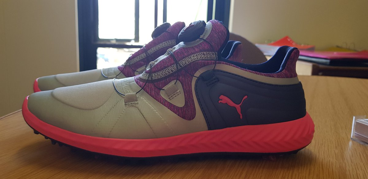 ZiskaHaak's tweet photo. My brand new Puma Blaze Sport golf shoes have arrived!!! At long last!!!

 @PUMAGolf
@cobragolf
#excited #golfshoes #puma #pumagolf #cobragolf #golf #golfrsa #golfaddict #golflife #golfer #golfers #prettyinpink #girlieshoes #girlsjustwannahavefun https://t.co/tpYPoivz7S
