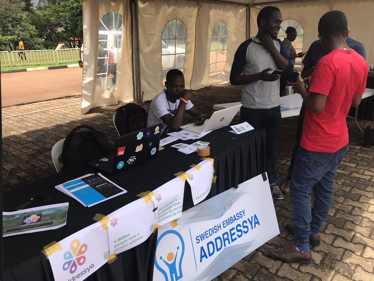 SwedeninUG's tweet photo. At the Kampala Innivation Week, we have Swedish innovations exhibiting. They include @ChechezaAB, @Byoneight and @MyAddressya. Come to the Kololo Airstrip and interact with all the innovations Exhibiting until Friday 18 Oct. 
#KIW19 https://t.co/aUWp4mzwzR