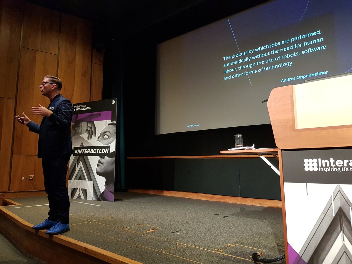 angelbrownuk's tweet photo. .@simon_norris on automation. Young children really mess your algorithm up. #InteractLDN https://t.co/4uSZtKZTBA