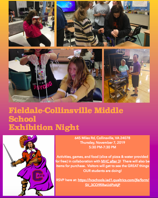 FCMidd's tweet image. Mark your calendars Cavalier Community.  Thursday, November 7th, 5:30-7:30 p.m. -- come join us and see what's going on at FCMS.  #cavaliersUNITE 
RSVP here at: hcschools.iad1.qualtrics.com/jfe/form/SV_3C…