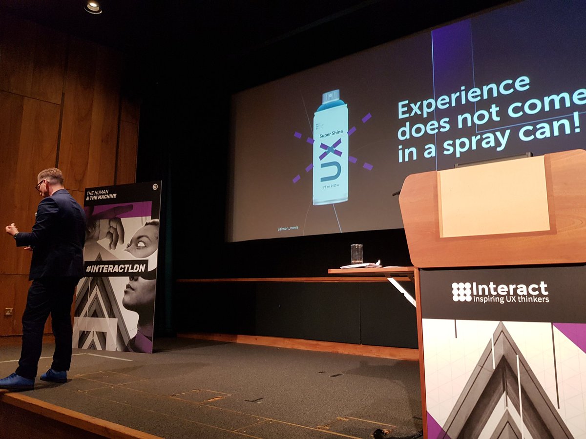angelbrownuk's tweet photo. .@simon_norris Experience  needs to be baked in. It doesn't come in a spray can. #InteractLDN https://t.co/AOQysG3bBj